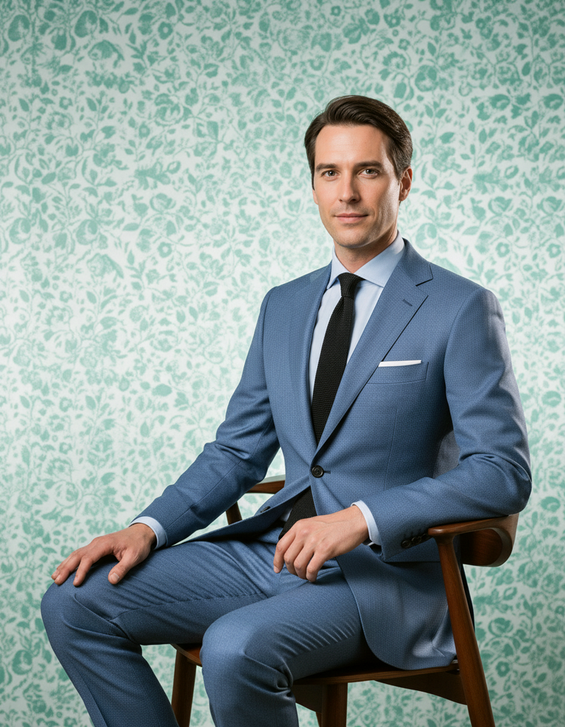 Dugdale Blueish Grey Wool Flannel Suit