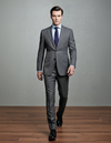 Grey Wool Pinstripes Suit