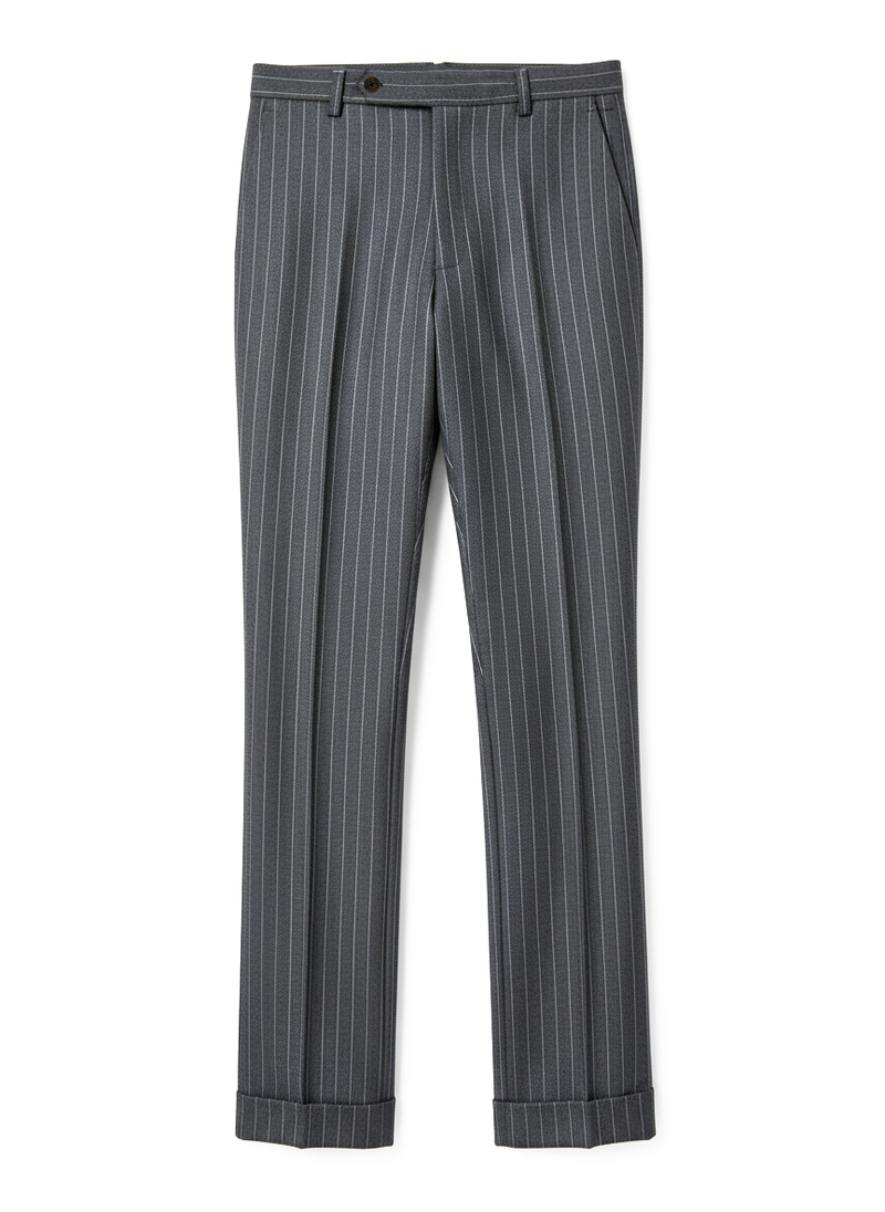 Grey Wool Pinstripes Suit