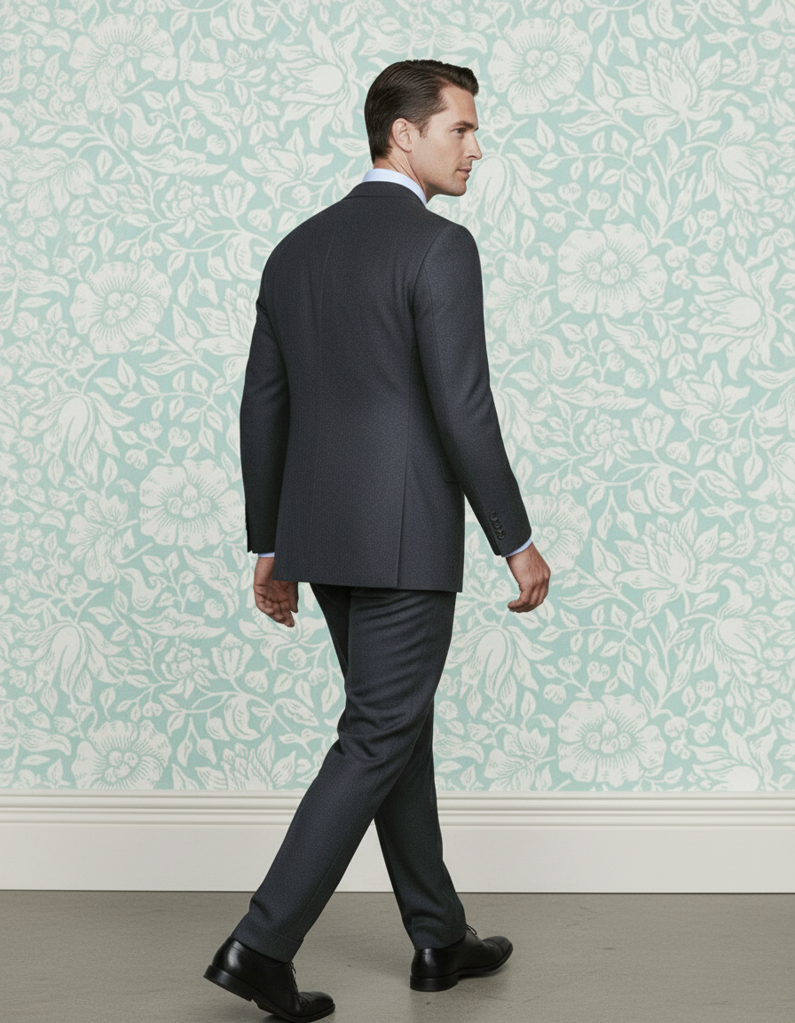 Dugdale Dark Grey Wool Flannel Suit