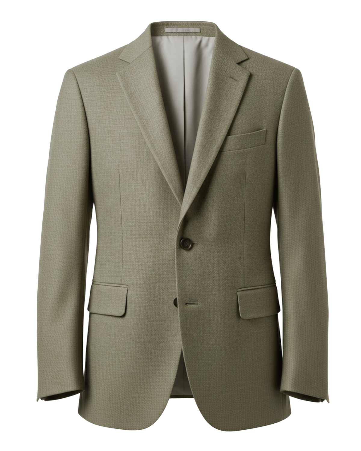 Dugdale Olive Wool Flannel Dress Suit - 3