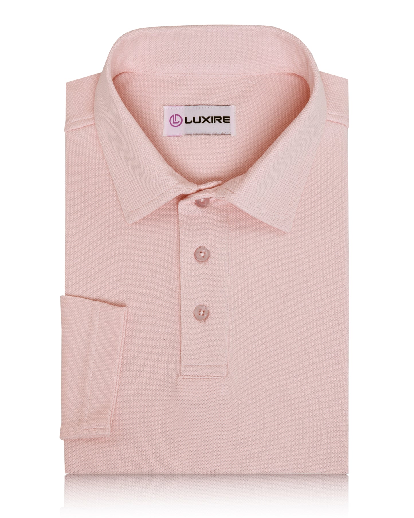 EZS Aria Pink Long Sleeve Polo