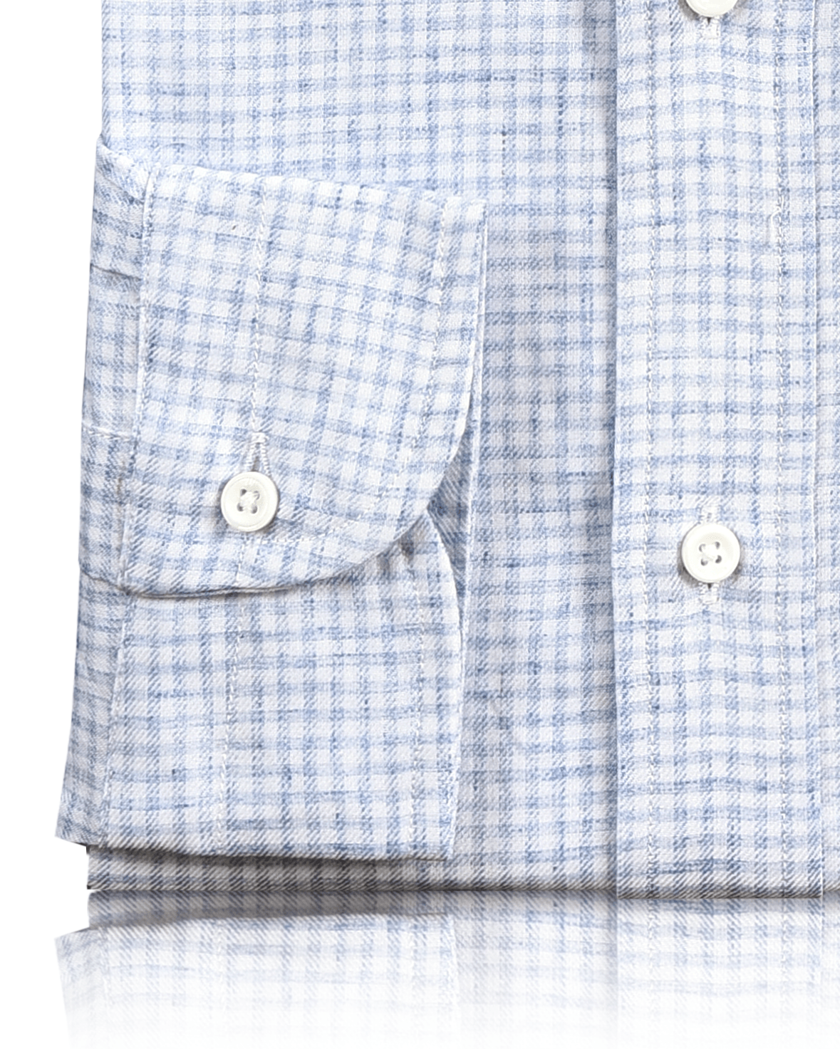 Blue & White Tattersall Checks Shirt - 3
