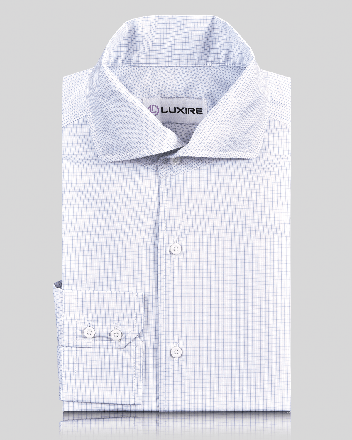 Brembana White Blue Graph Checks Shirt - 1