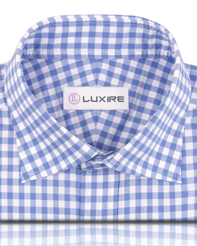 Ultramarine Light Blue Checks on White - 2