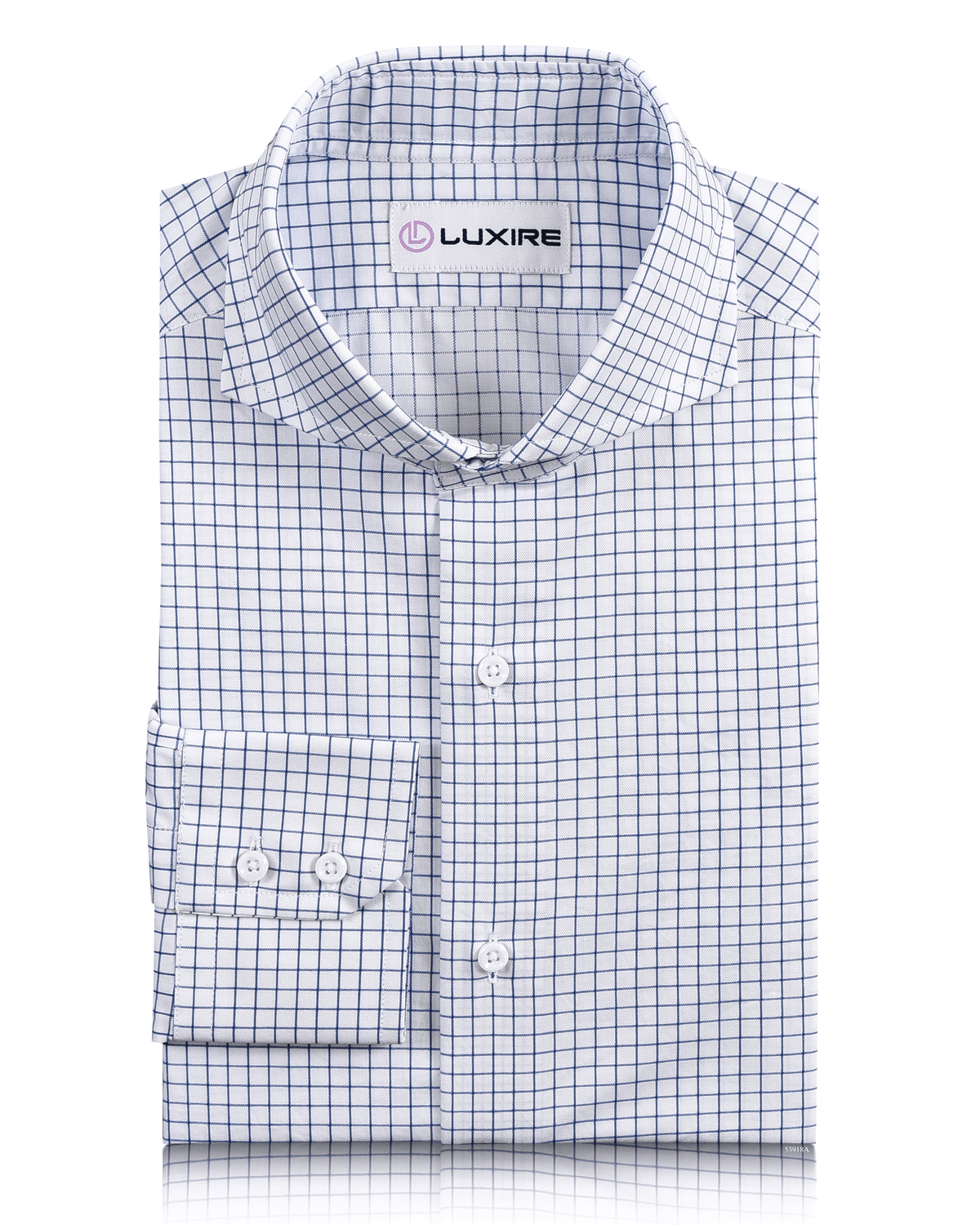 Monti Blue Graph Twill Checks Shirt - 1