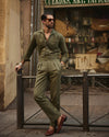 Gurkha Pant in Linen Cotton Canvas: Olive