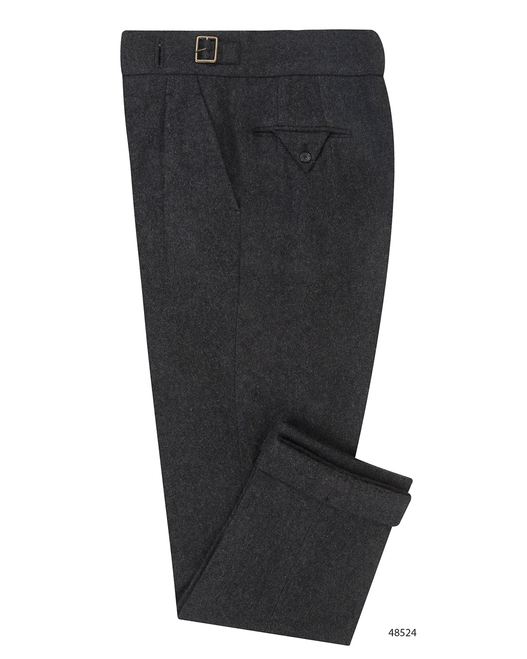 Side view of the Gurkha Pant in Charcoal Grey Wool
