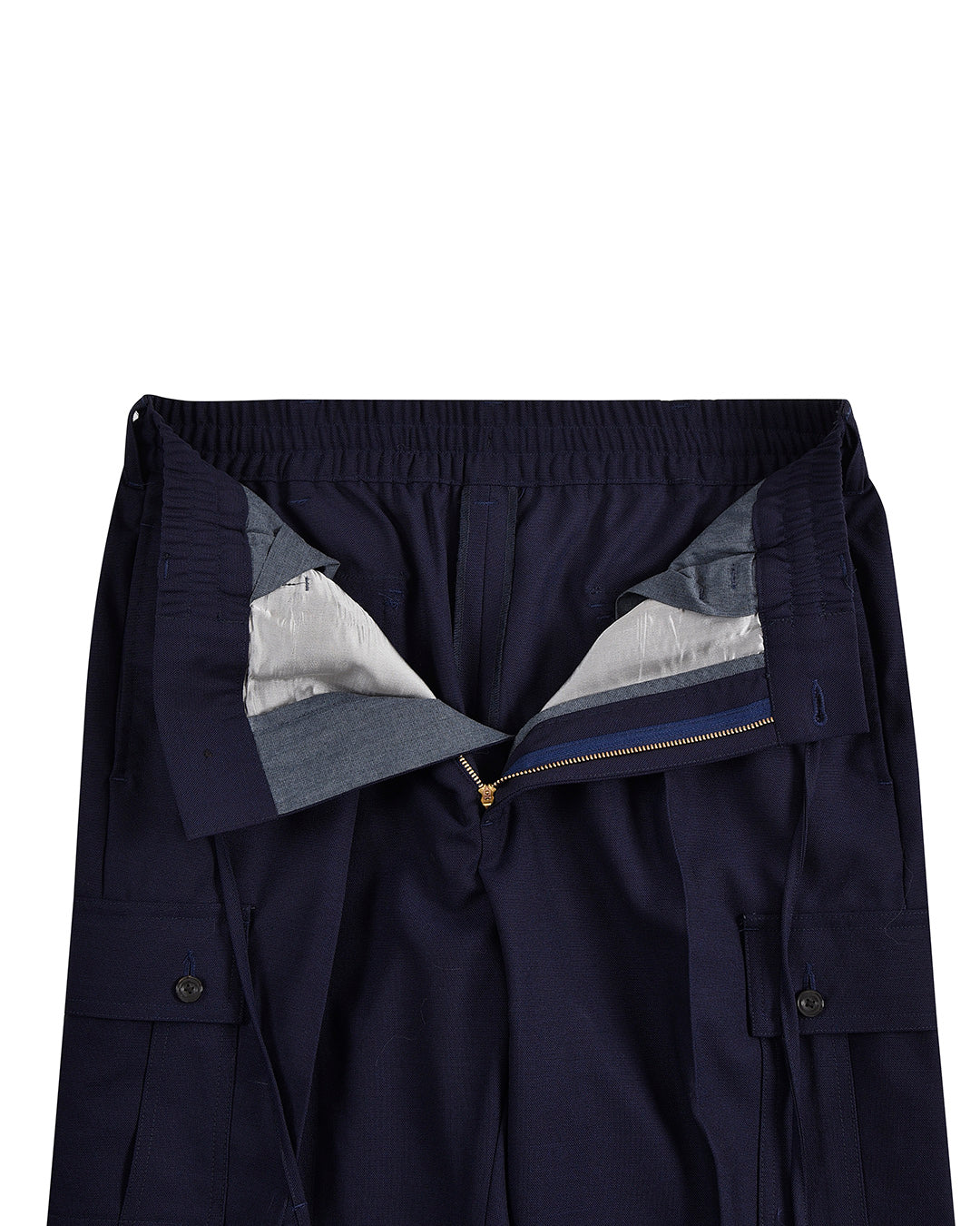 VBC - 4 Ply Tropical Wool: Navy Cargo Pant - 3
