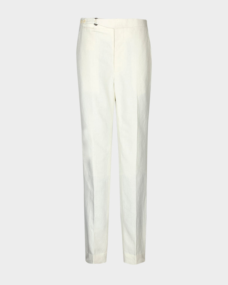 Linen Cotton Canvas: Cream Pant