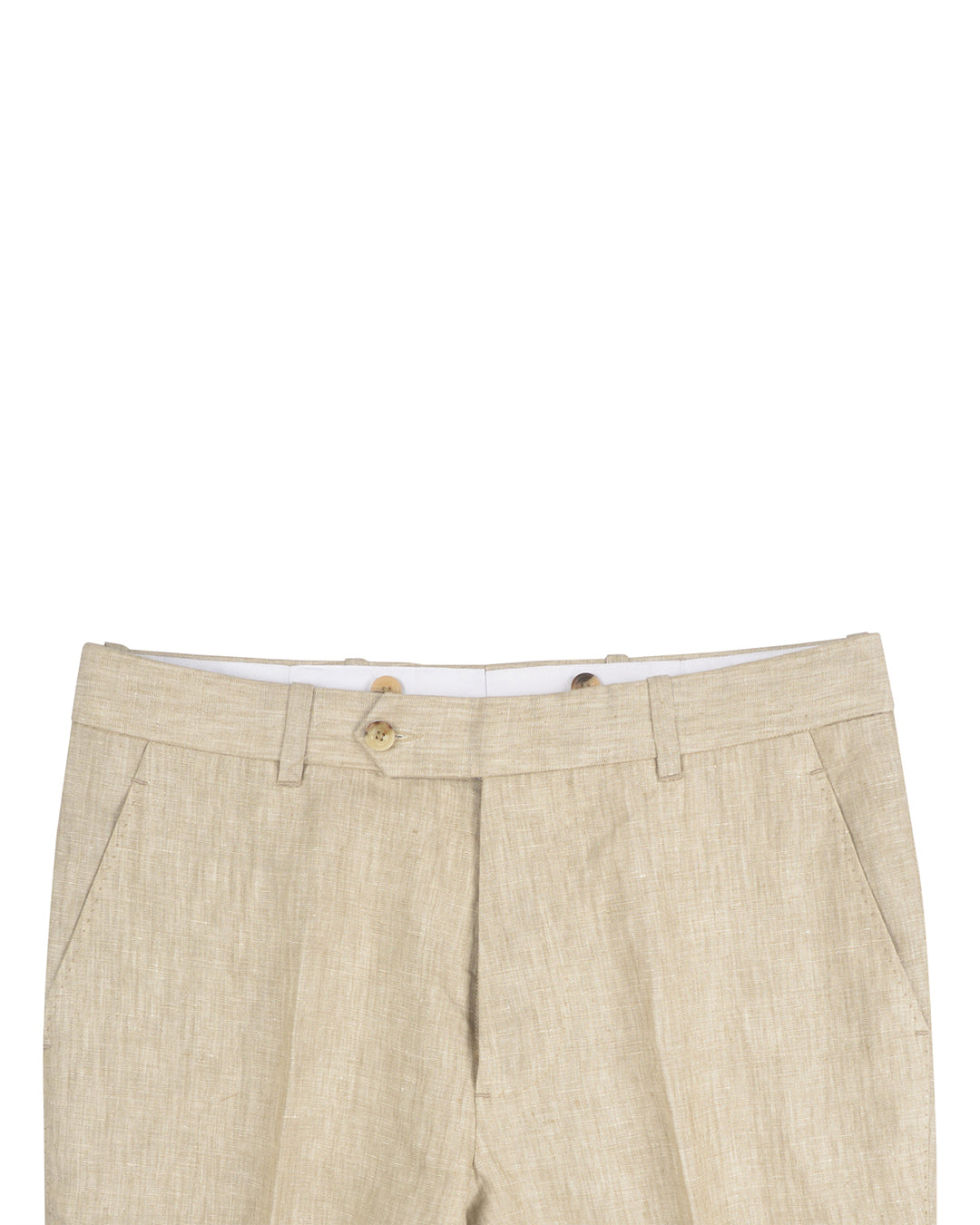 Linen: Natural Ecru Dress Pant - 3