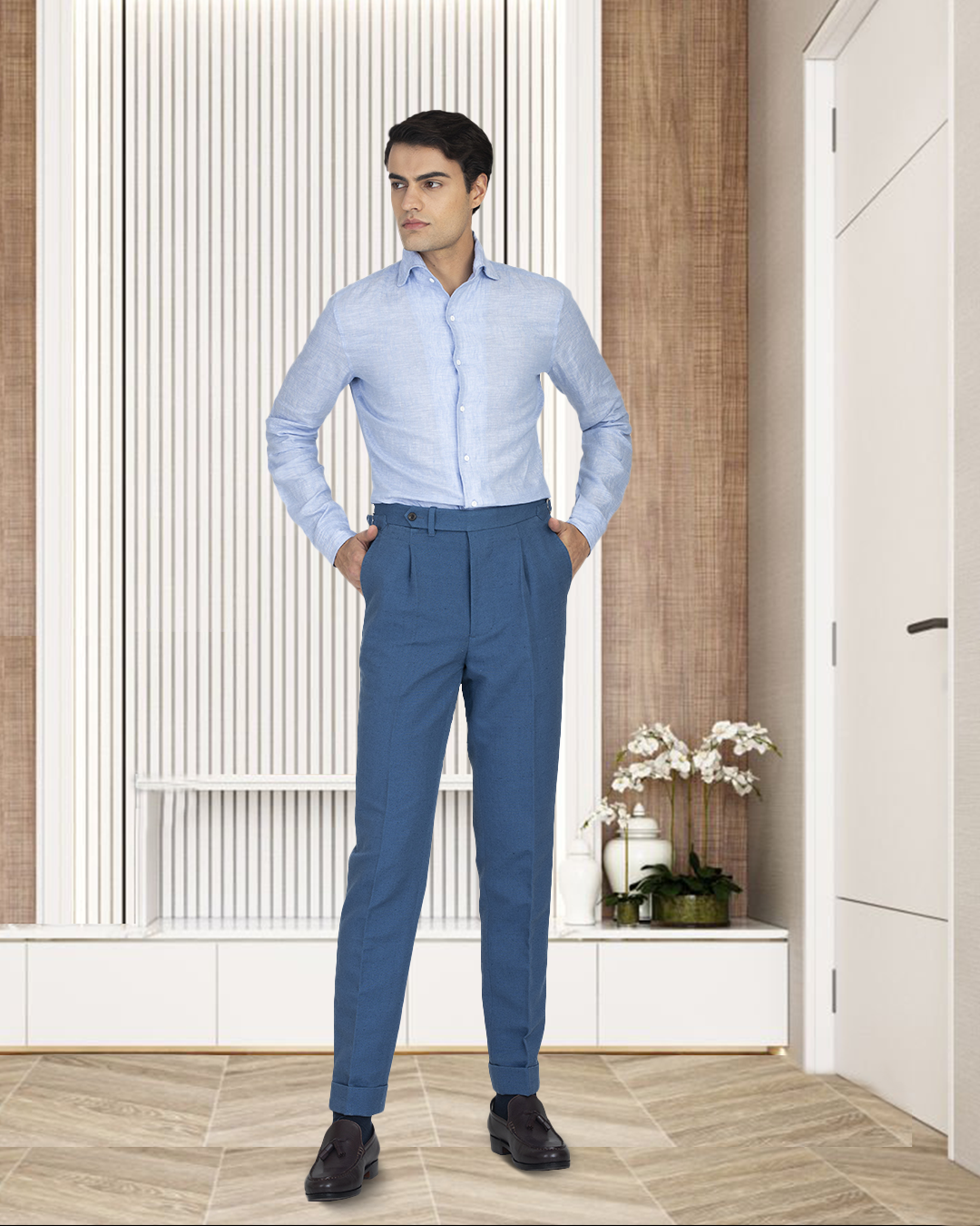 Linen Cotton Canvas: Steel Blue - 2