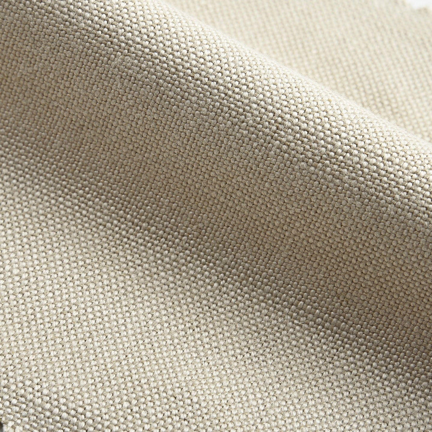 Close up view of custom linen canvas pants for men by Luxire in tan