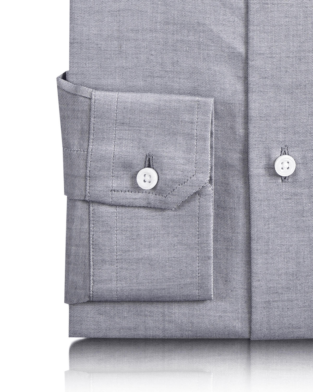 Grey Pinpoint oxford Shirt - 3