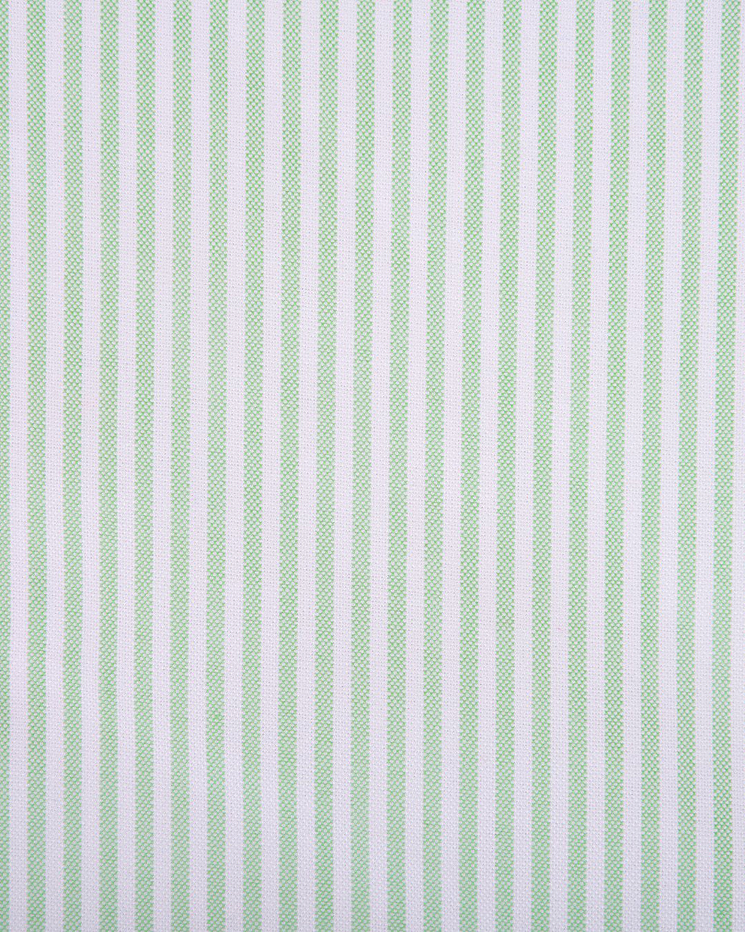 Classic Oxford: Light Green University Stripes Shirt - 10