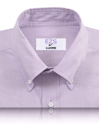 EZS Lilac Pinpoint Oxford Shirt