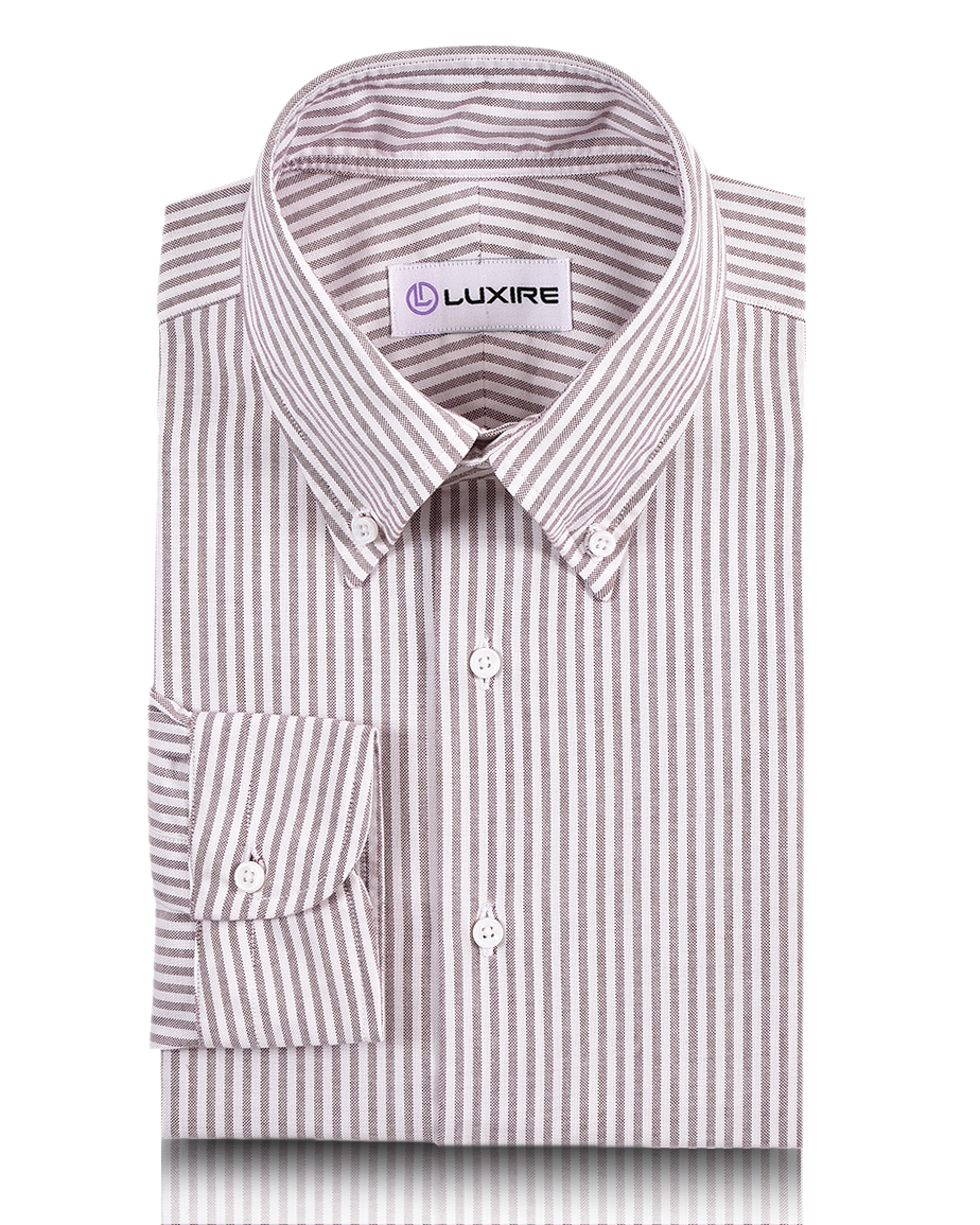 Maroon University Stripes Oxford Shirt - 6