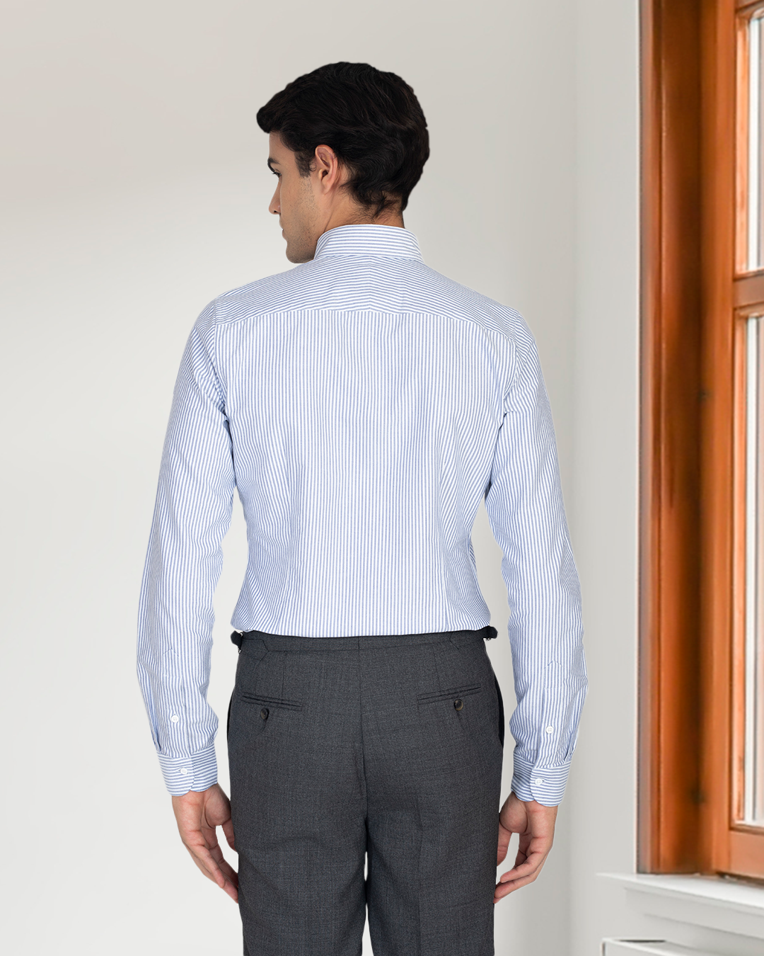 Navy University Stripes Oxford - 8