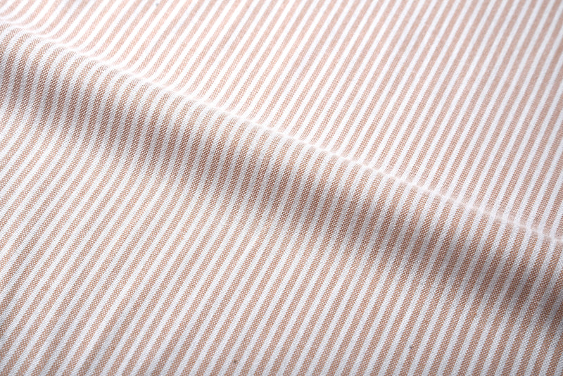 Pale Orange University Stripes Oxford Shirt