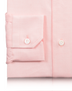 Cuff of the custom oxford shirt for men by Luxire in peach pinpoint