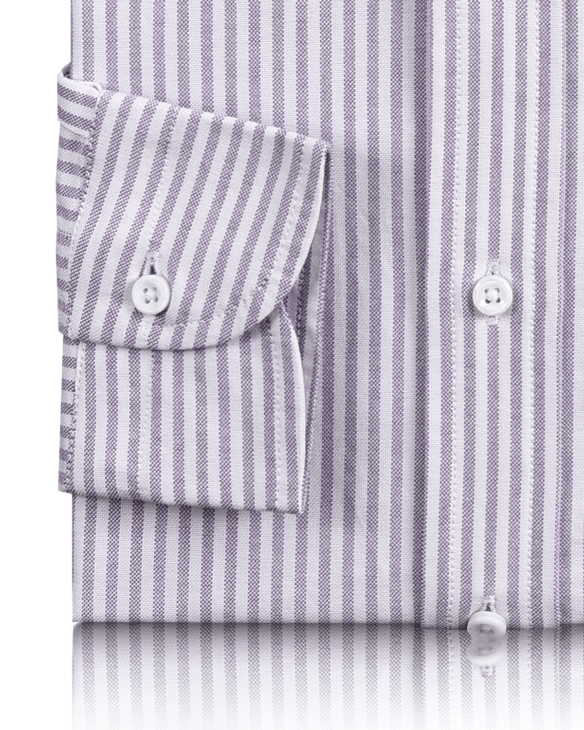 Purple  Dress Stripes Oxford Shirt - 3