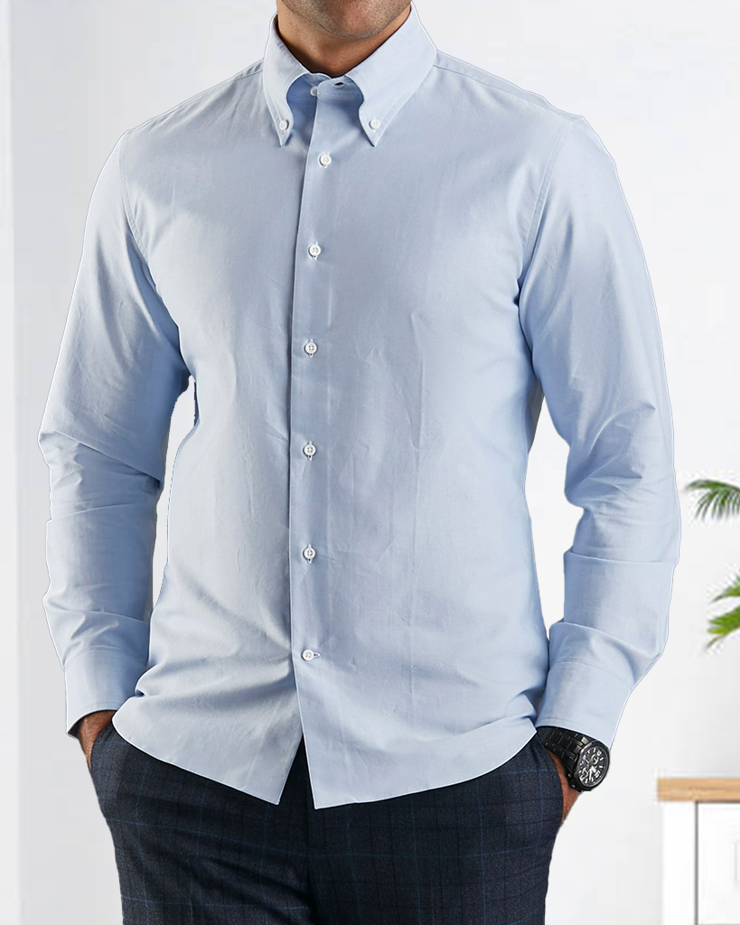 Sky Blue Oxford Shirt - 1