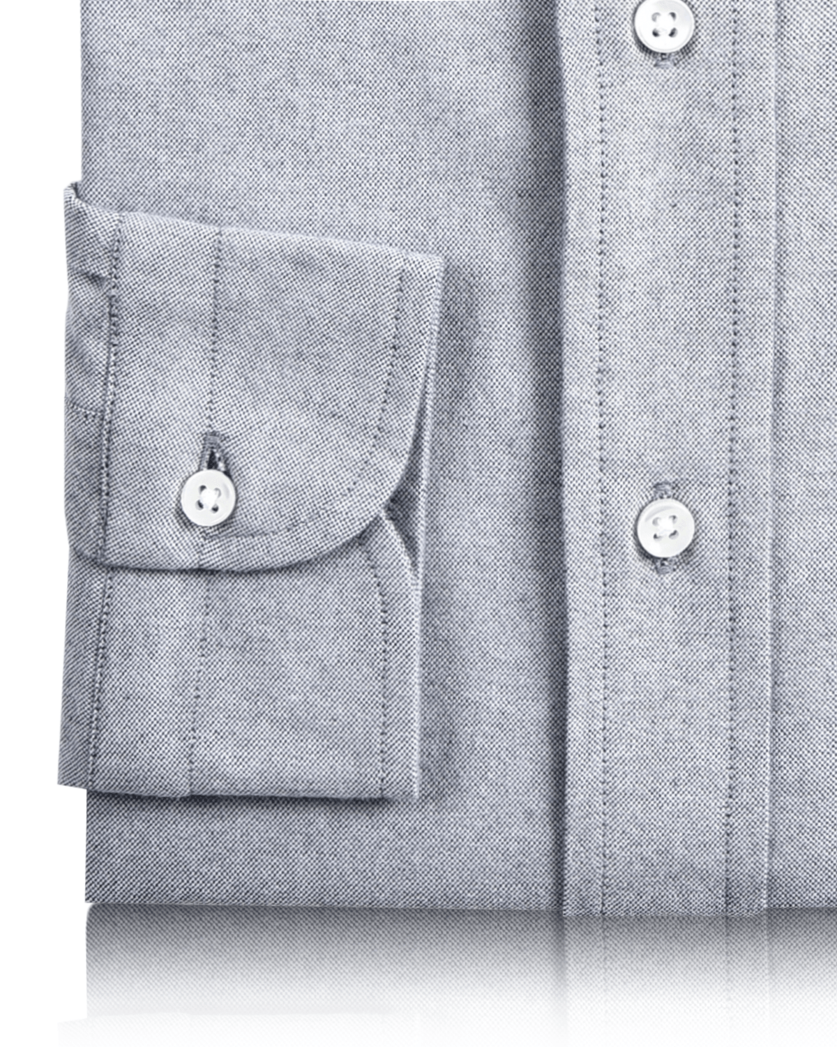 Stone Grey Soft Oxford Shirt - 3