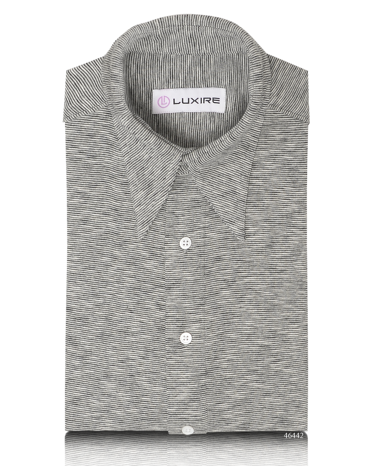 Black White Heather Polo T-Shirt - 1