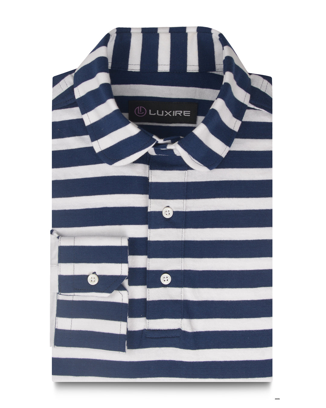 Cobalt Blue White Stripes T-shirt - 1