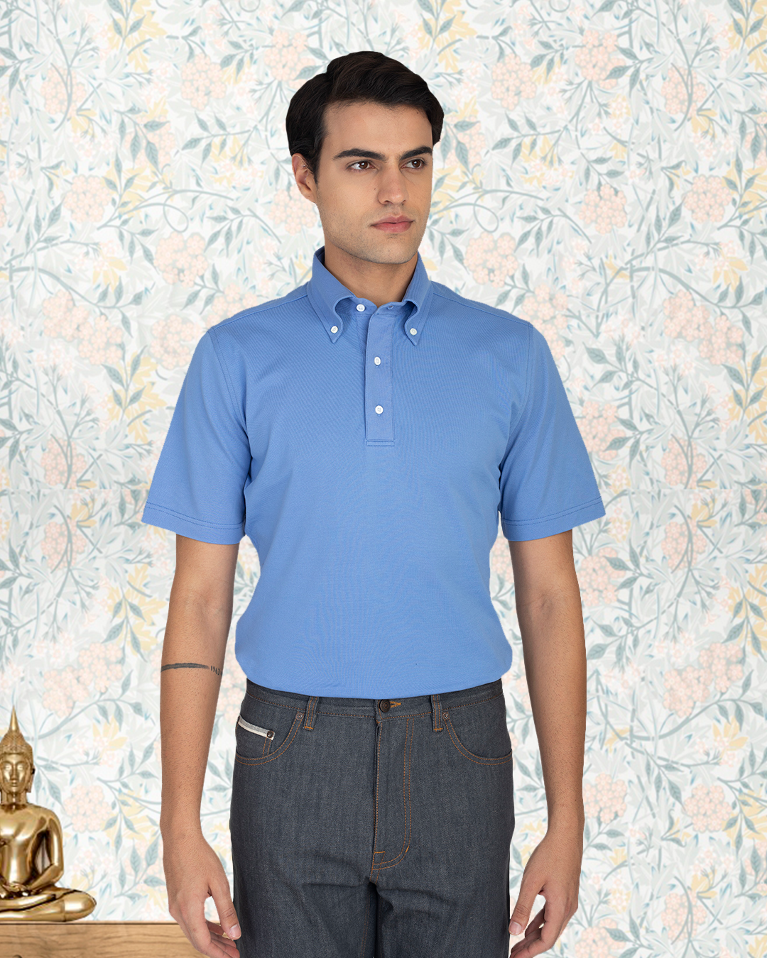 Blue Soft Polo T-Shirt - 2