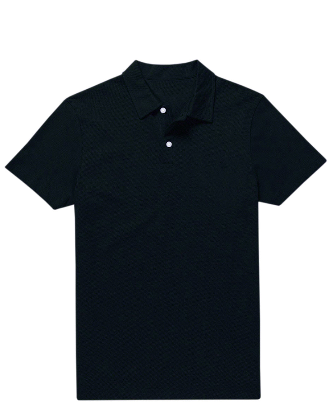 Front of the custom oxford polo shirt for men by Luxire in dark navy