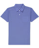 Front of the custom oxford polo shirt for men by Luxire in lavender