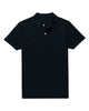 Front of the custom oxford polo shirt for men by Luxire in midnight blue