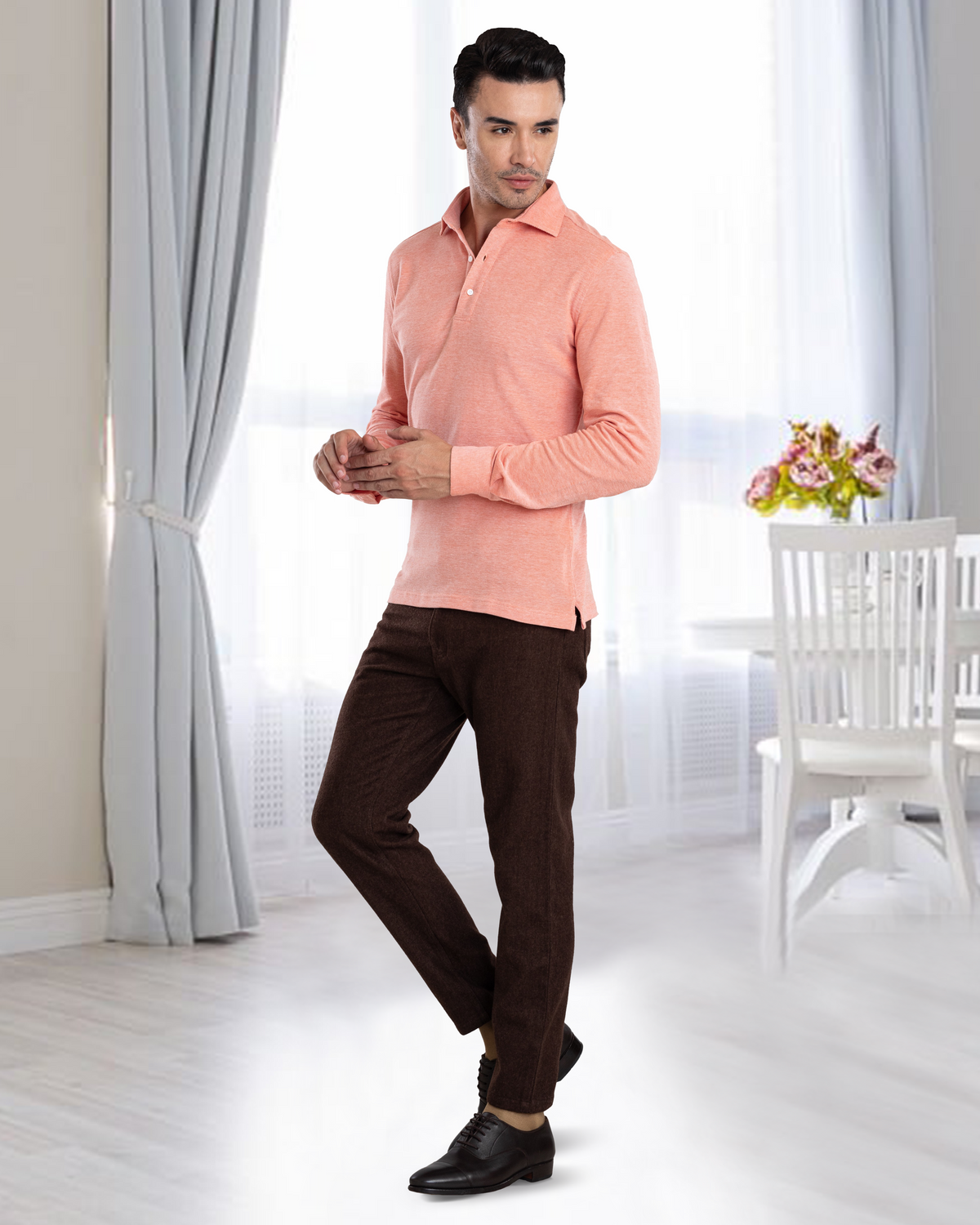 Brown Wool Jeans - 3