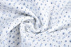 Linen: Blue Printed Birds On White