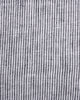 Close up of the custom linen shirt for men in black and white dress stripes by Luxire Clothing