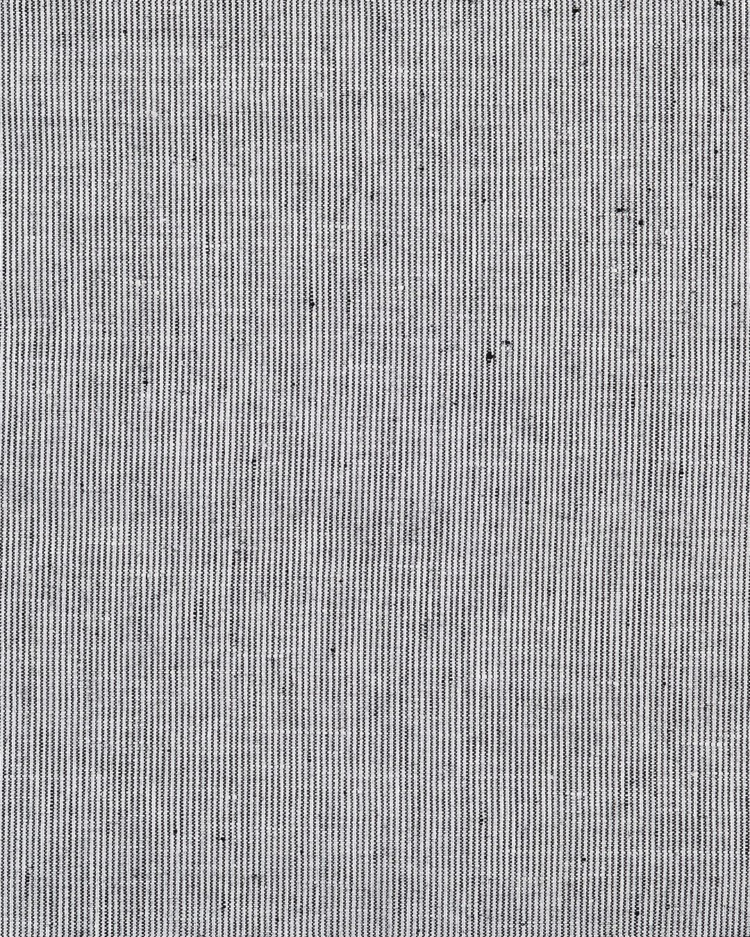 Linen: Black White Thin Dress Stripes - 4