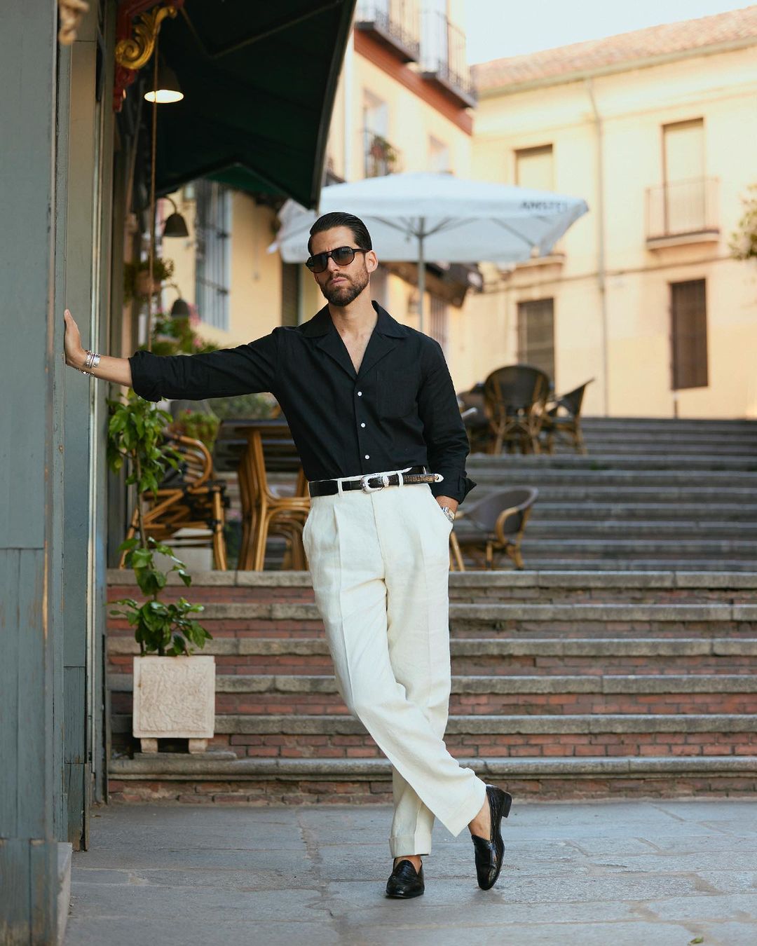 Black Linen Classic Shirt - 4