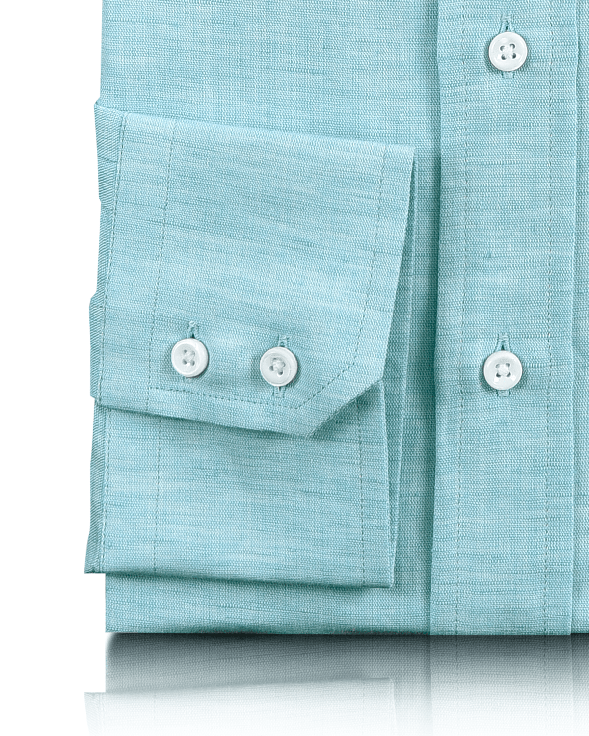Mint Blue Cool Linen Cotton Shirt - 3