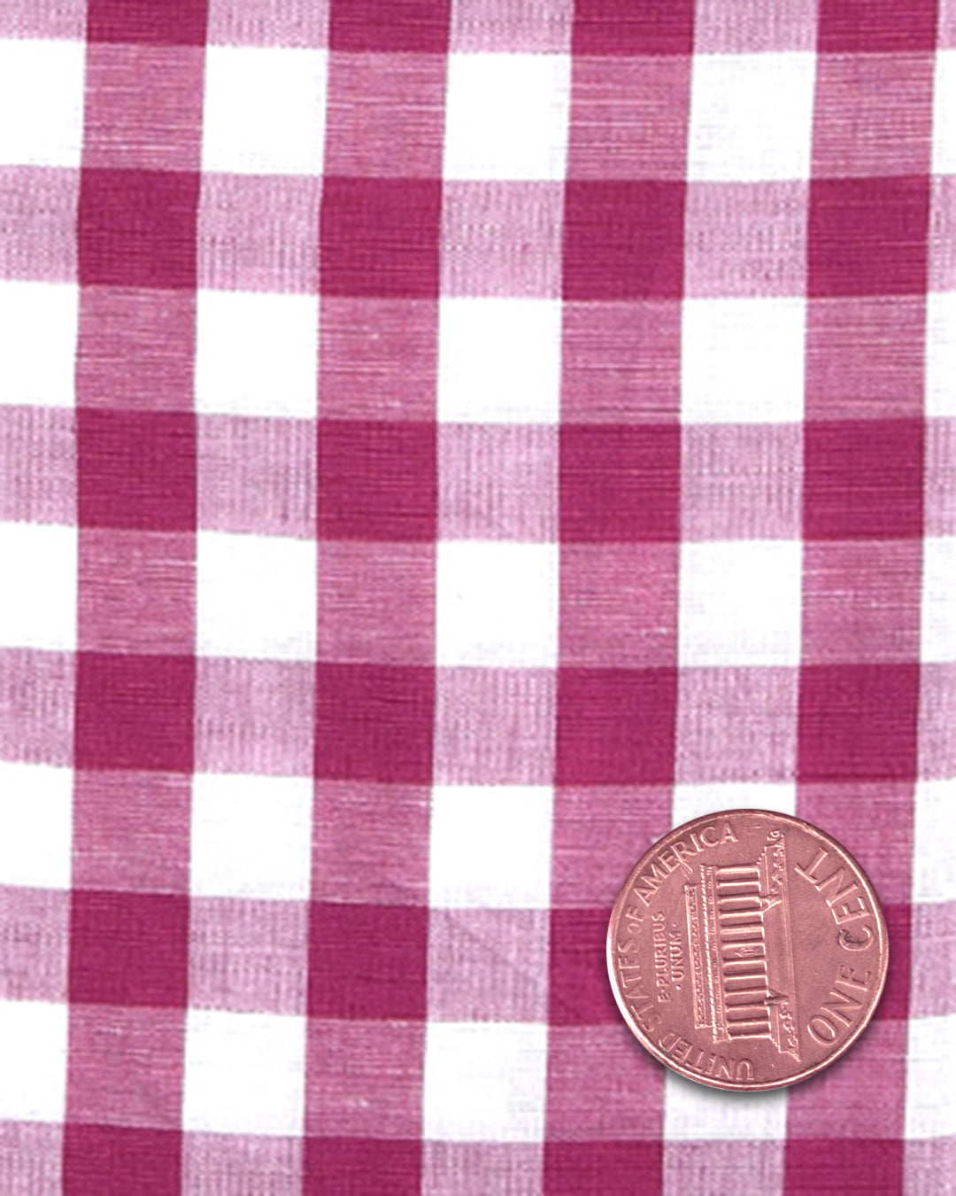 Close up view of custom linen shirt for men by Luxire in pink and white gingham
