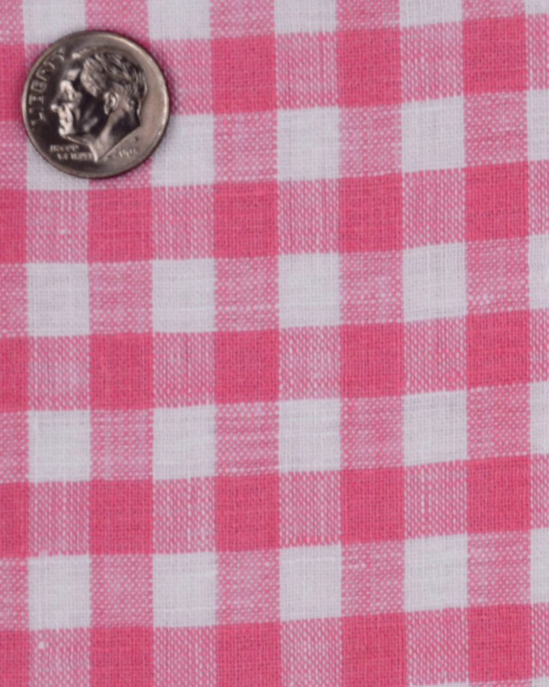 Pink Linen Gingham