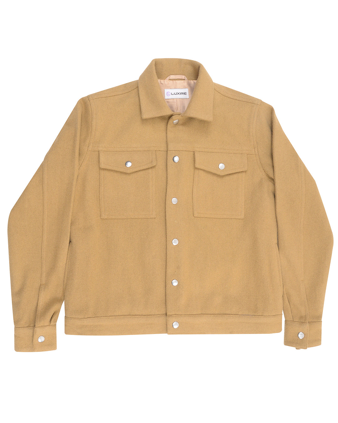 Luxire Camel Wool Shirt Jacket - 1