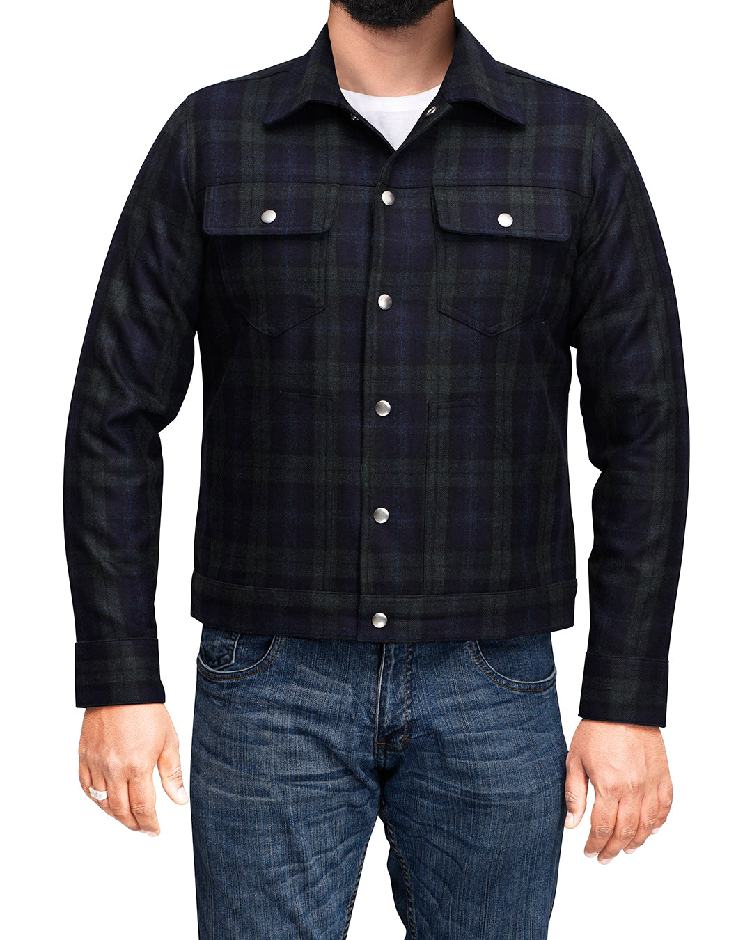 VBC Wool: Black Watch Tartan Checks Jacket - 2
