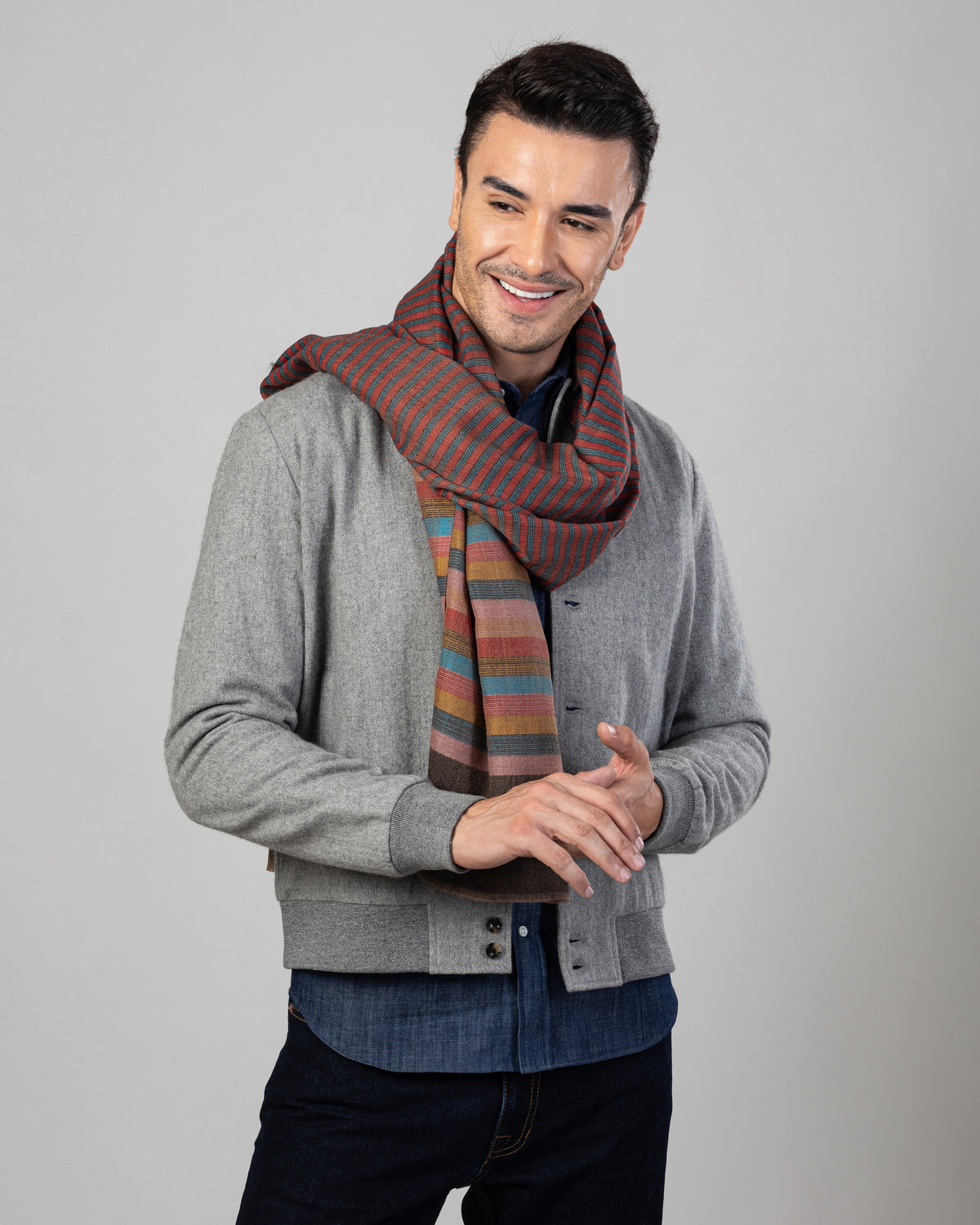 Grey Wool Flannel Shirt Jacket - 3