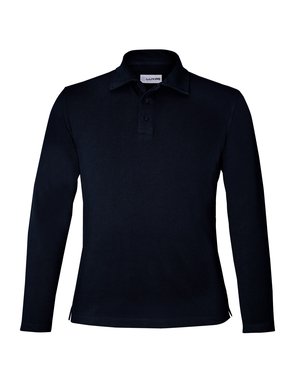 EZS Aria Navy Long Sleeve Polo - 12