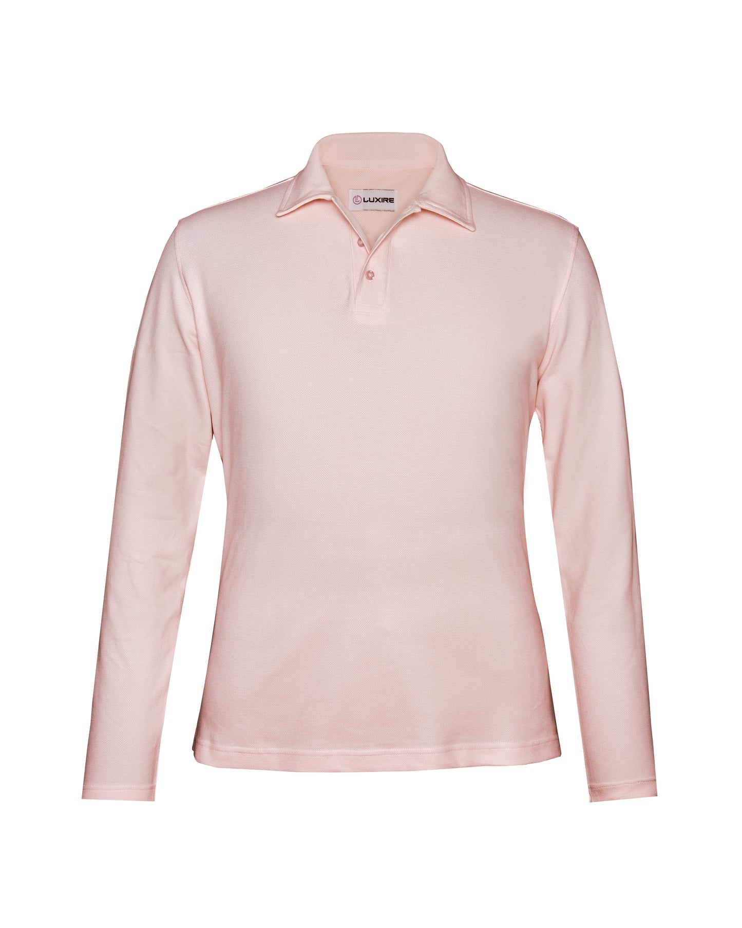 EZS Aria Pink Long Sleeve Polo