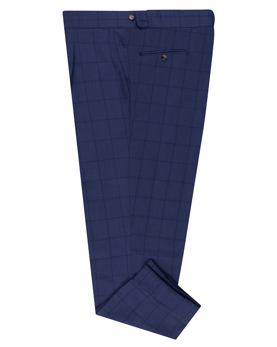 Drago: Super 160s Royal Blue Checks - 1