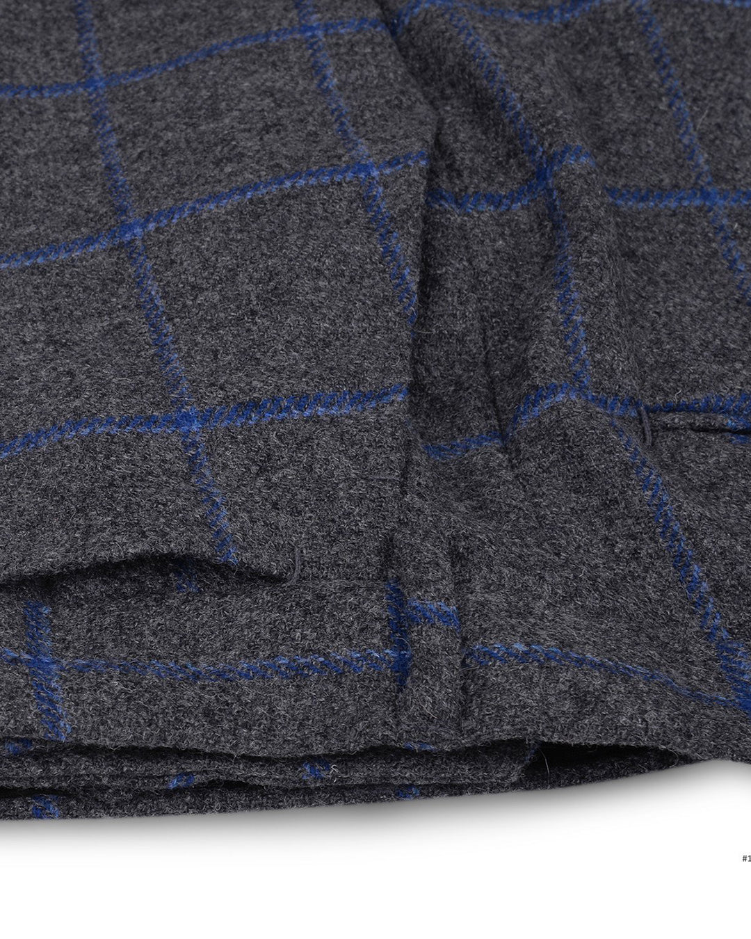 Holland & Sherry Tweed Wool Blue Sky Blue on Darkgrey - 3