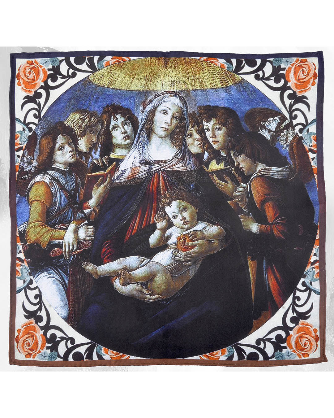 Pocket Square-Madonna of the Pomegranate