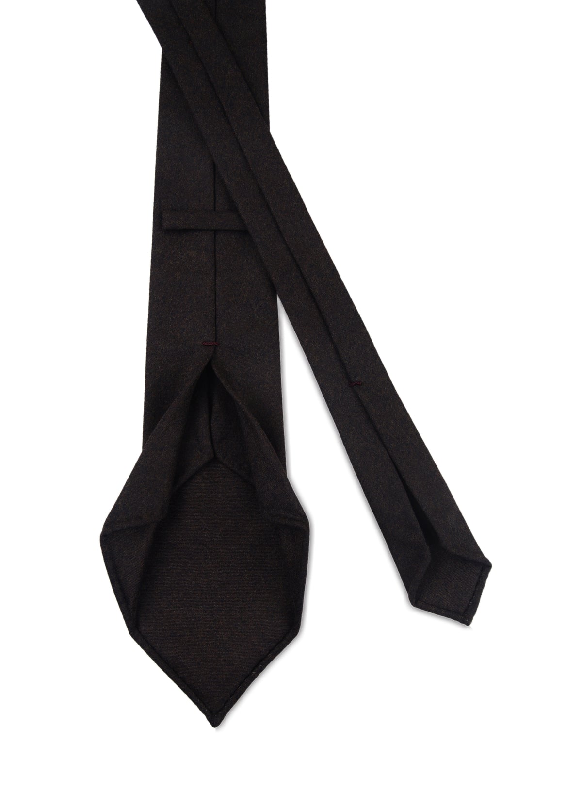 Dark Chocolate Brown Flannel Tie - 2